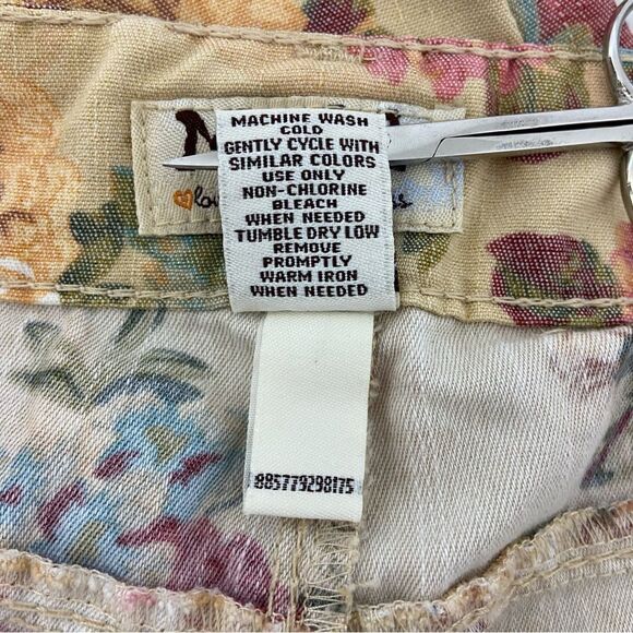 Vintage Mudd Size 9 Tan Floral Lightweight Denim Cottagecore Y2K 90s Romantic - Picture 5 of 9
